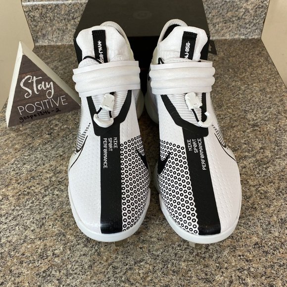 Nike Force Zoom Trout 7 White Black Baseball Cleats CI3134-102 Men's Size 8.5 - Picture 6 of 10